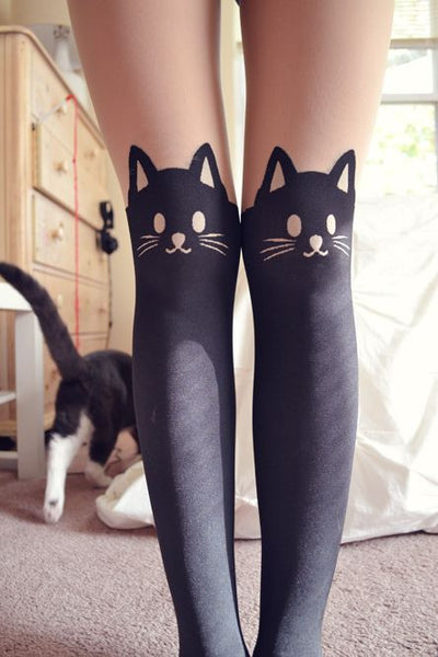 Cat Knee Tights