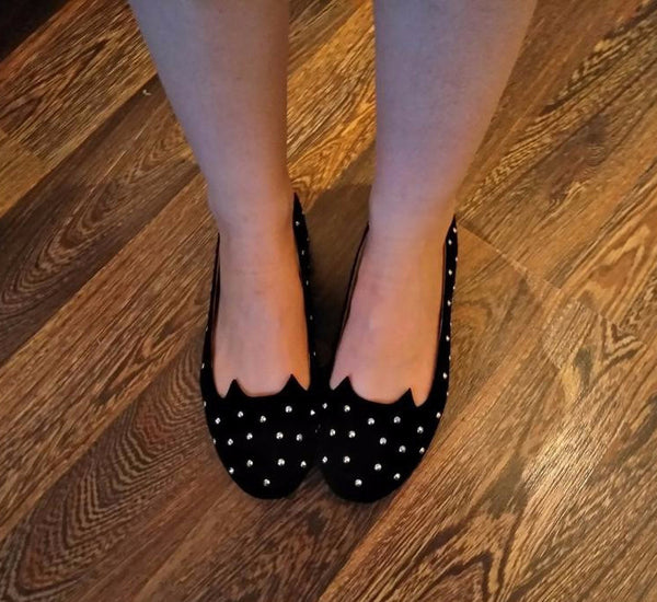 Studded Cat Ear Flats