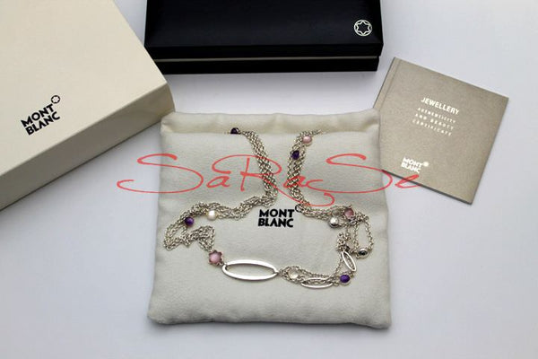 Kette Montblanc Cabochone Solid 925 Sterling-Silber - Collier Art.-Nr. 106865