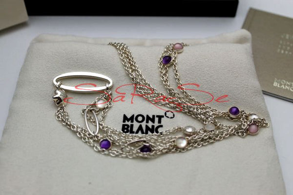 Kette Montblanc Cabochone Solid 925 Sterling-Silber - Collier Art.-Nr. 106865