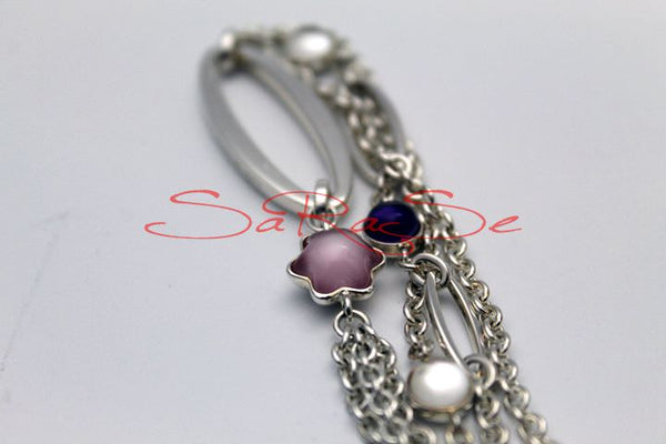 Kette Montblanc Cabochone Solid 925 Sterling-Silber - Collier Art.-Nr. 106865