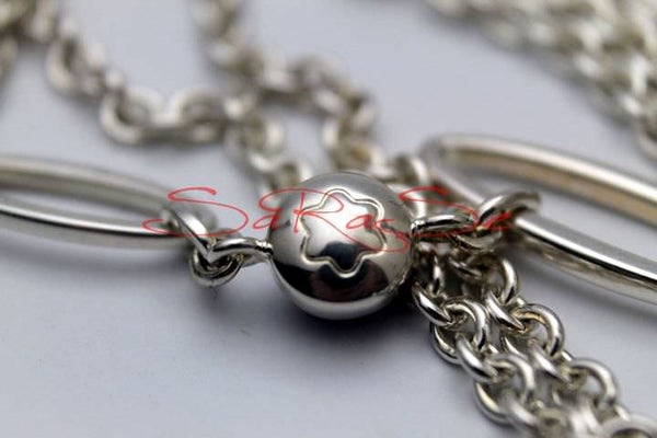 Kette Montblanc Cabochone Solid 925 Sterling-Silber - Collier Art.-Nr. 106865