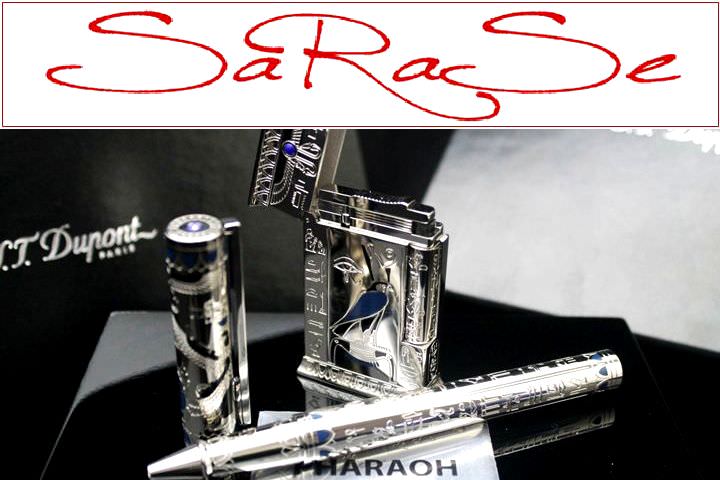 Zigarettenanzünder S.T. Dupont Set Feuerzeug, Rollerball Pharaoh auf weltweit 500 Stück limitiert Art.-Nr. TEBF2014ZW