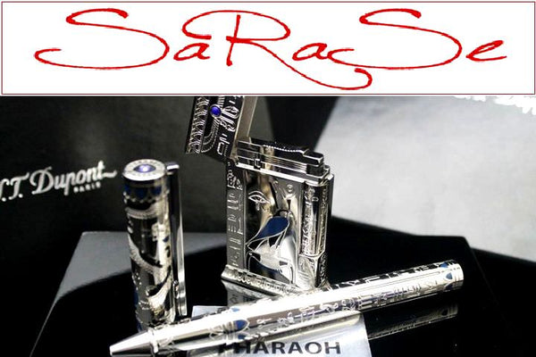 Zigarettenanzünder S.T. Dupont Set Feuerzeug, Rollerball Pharaoh auf weltweit 500 Stück limitiert Art.-Nr. TEBF2014ZW