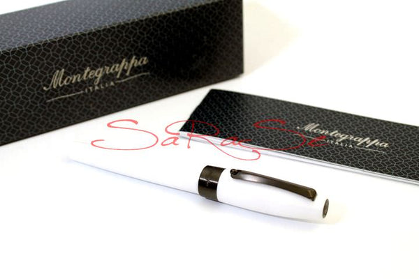 Füllfederhalter Montegrappa Fortuna weiß Edelharz Ruthenium Edelstahl - Füller Art.-Nr. ISFOR3LH