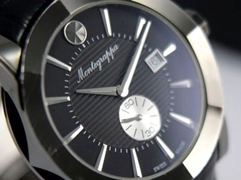 Armbanduhr Montegrappa Nerouno Edelstahl schwarz achteckig Art.-Nr. IDNLWAIB