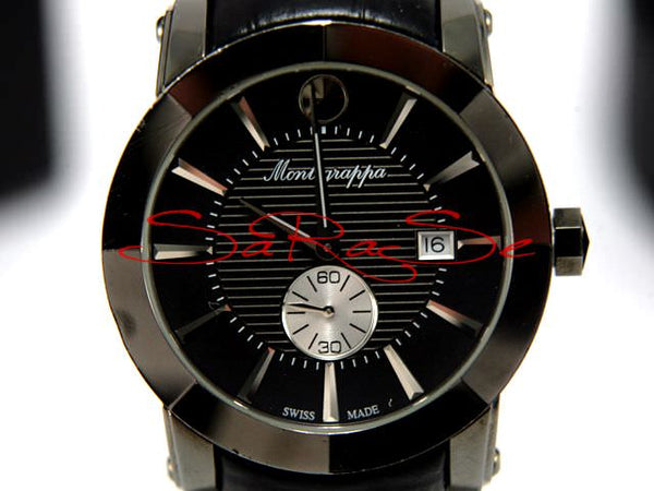 Armbanduhr Montegrappa Nerouno schwarz Edelstahl achteckig - Herrenuhr Art.-Nr. IDNLWAIJ