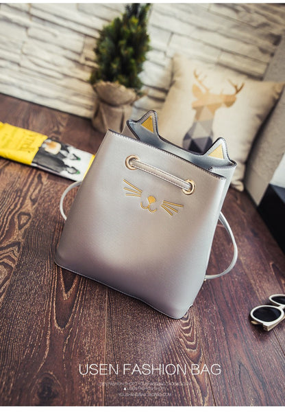 Cat Bucket Tote Bag