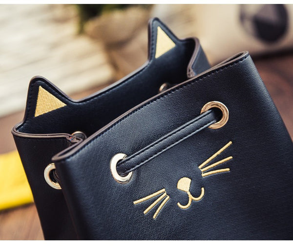 Cat Bucket Tote Bag