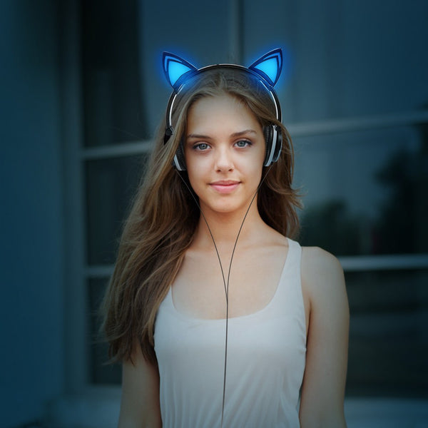 Light Up Cat Ear Headphones
