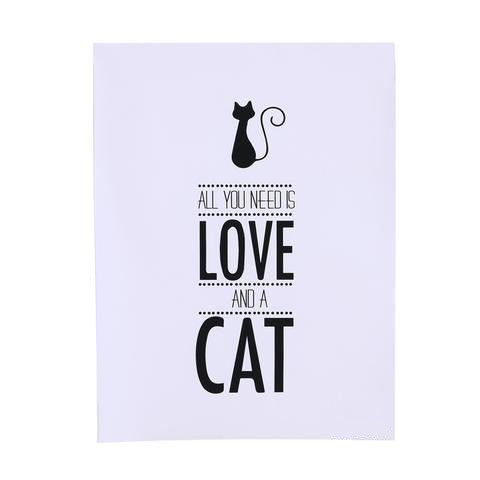 All You Need Is Love and A Cat Print