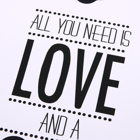 All You Need Is Love and A Cat Print