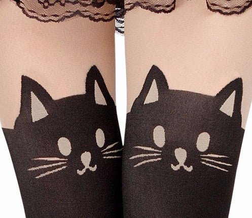 Cat Knee Tights