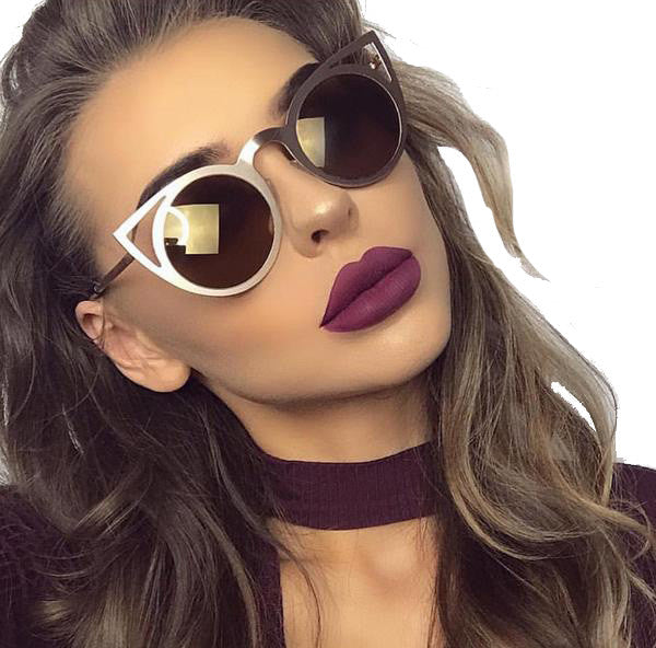 Cat Eye Metal Frame Sunglasses
