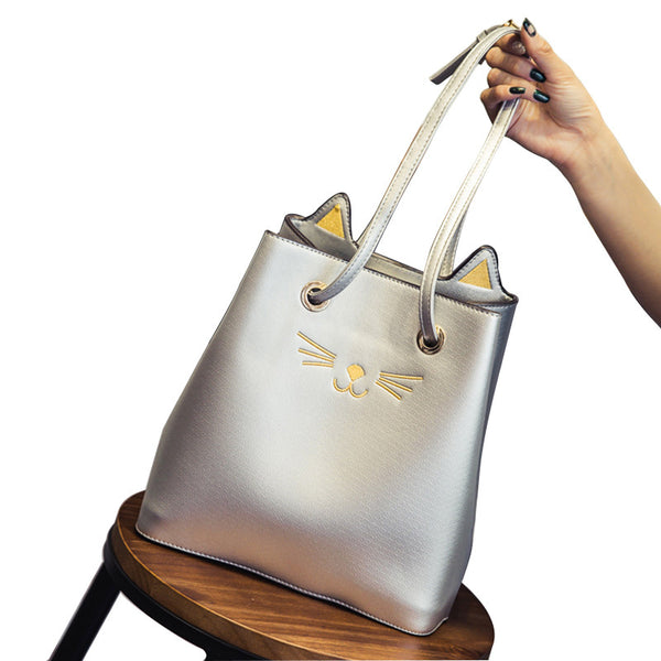 Cat Bucket Tote Bag
