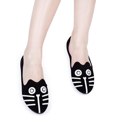 Cat and Dog Suede Flats