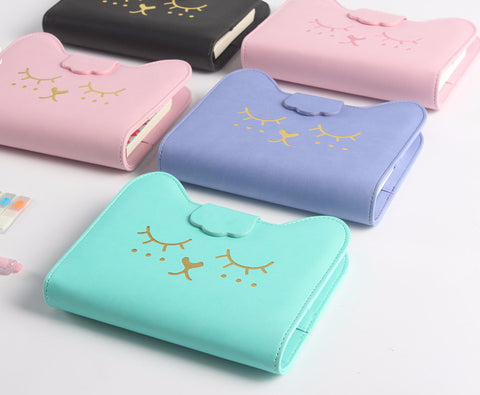 Leather Cat Planner Notebook