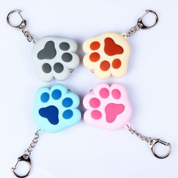 Paw Print LED Flashlight Bag Charm Keychain