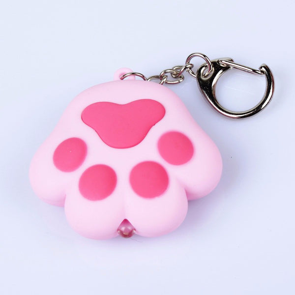 Paw Print LED Flashlight Bag Charm Keychain