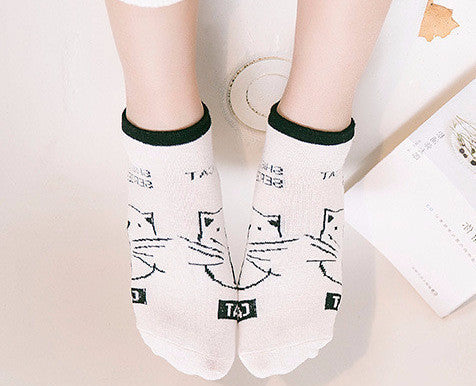 Cat Sock 5 Pair Set