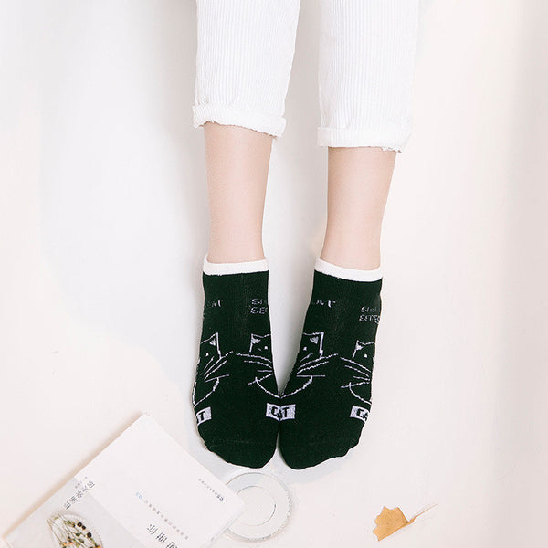 Cat Sock 5 Pair Set
