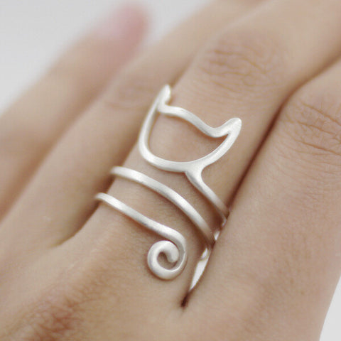 Spiral Adjustable Cat Ring