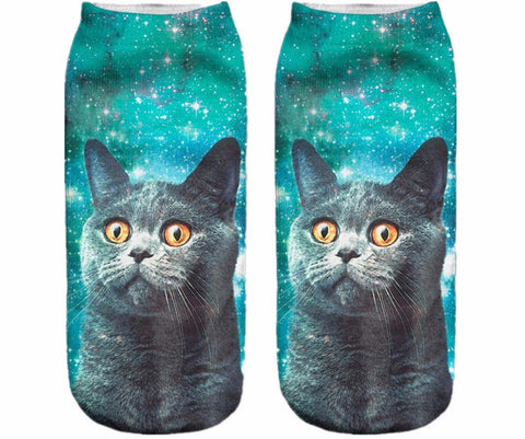 Grey Kitty Socks