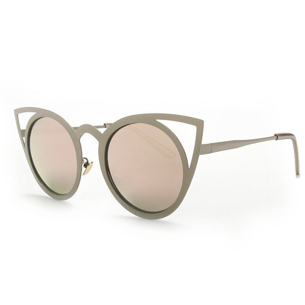 Cat Eye Metal Frame Sunglasses