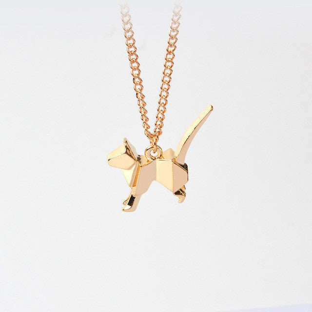 Geometric Kitty Necklace