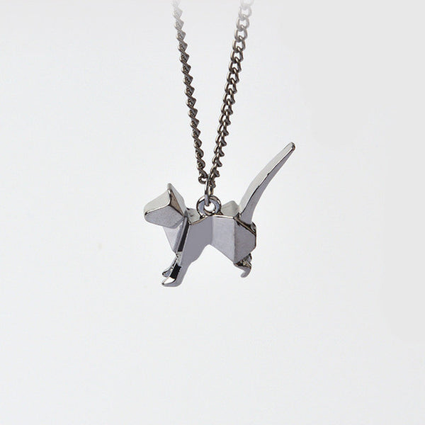 Geometric Kitty Necklace