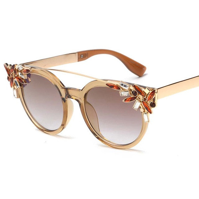 Crystal Cat Eye Sunglasses