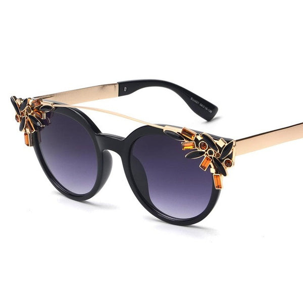 Crystal Cat Eye Sunglasses