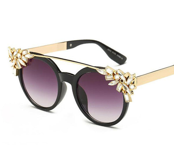 Crystal Cat Eye Sunglasses