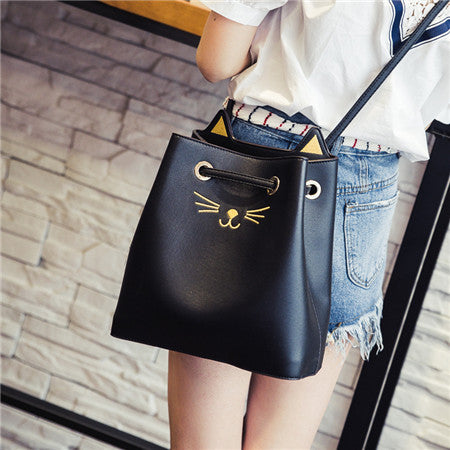 Cat Bucket Tote Bag