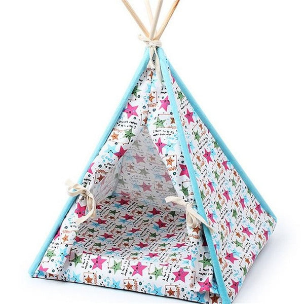 Printed Cat TeePee Tent Bed