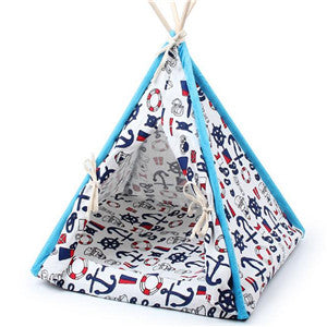 Printed Cat TeePee Tent Bed