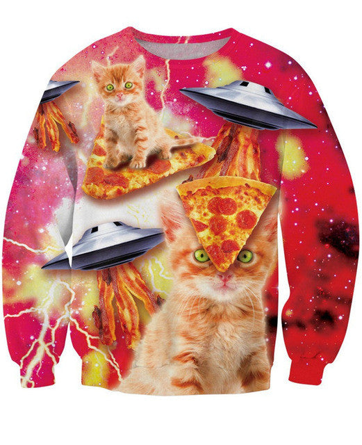 Pizza Cats in Space Sweatshirt