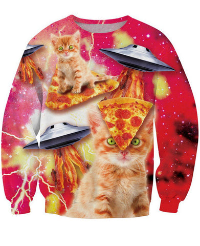Pizza Cats in Space Sweatshirt