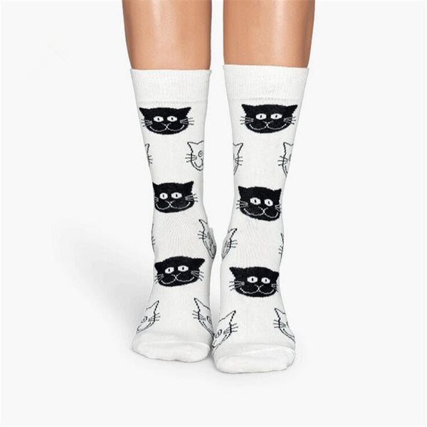 Classic Cat Print Socks