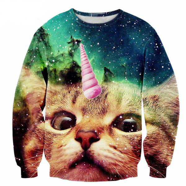 Unicorn Kitty in Space Sweatshirt