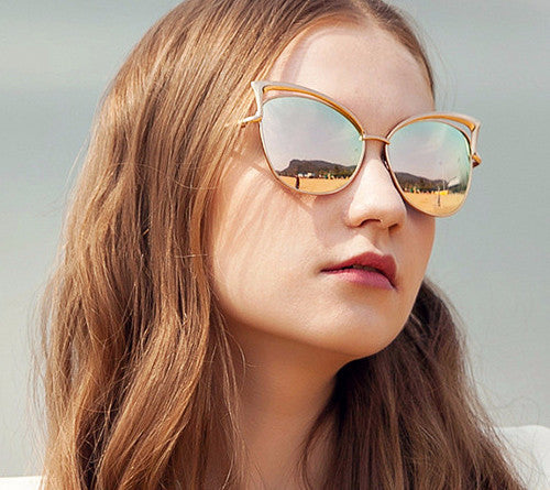 Gold Cat Eye Sunglasses