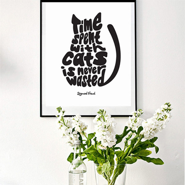 Black and White Cat Prints