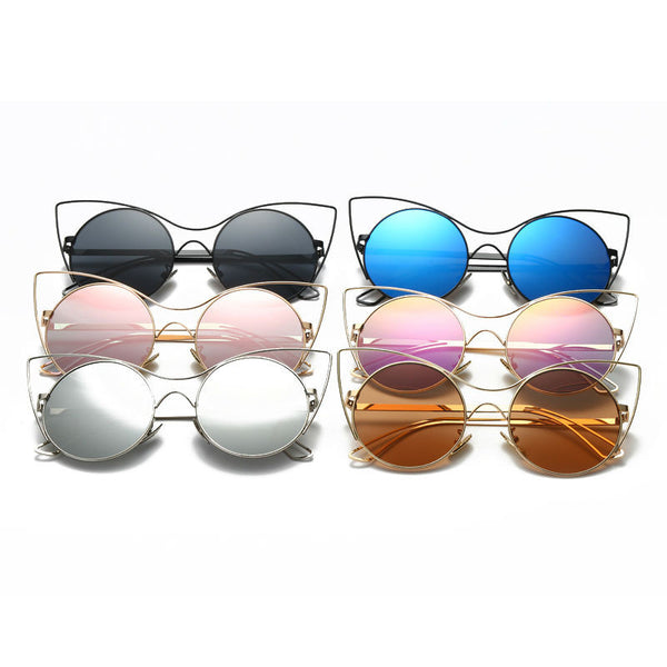 Vintage Metal Framed Cat Eye Sunglasses