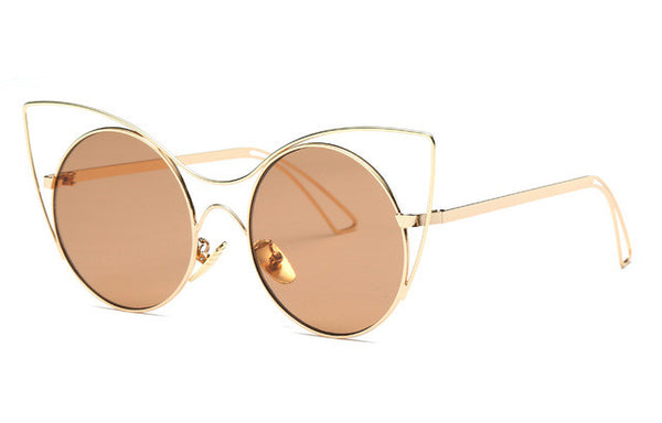 Vintage Metal Framed Cat Eye Sunglasses