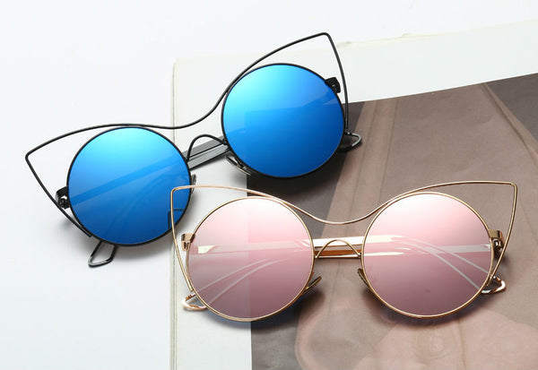 Vintage Metal Framed Cat Eye Sunglasses