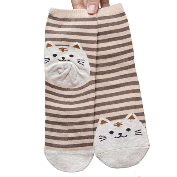 Striped Cat Socks