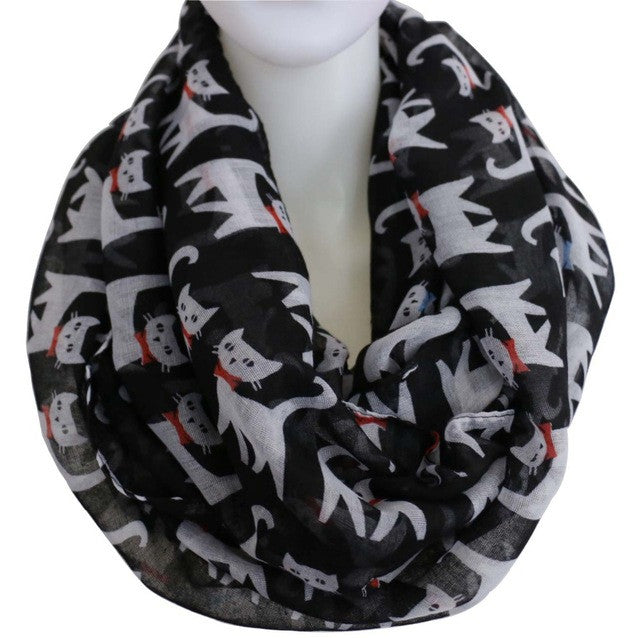 Printed Cat Scarf