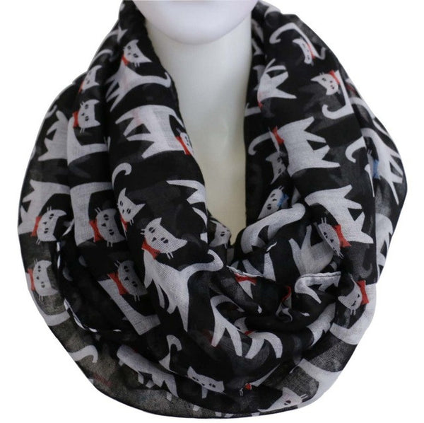 Printed Cat Scarf