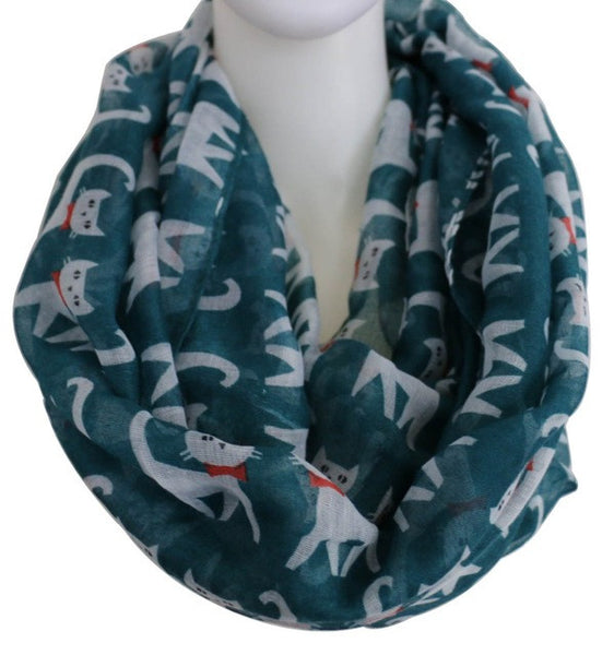 Printed Cat Scarf
