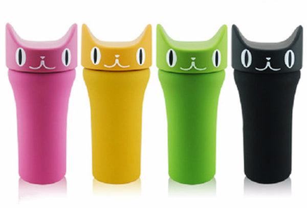 Wide Awake Cat Thermos Travel Mug